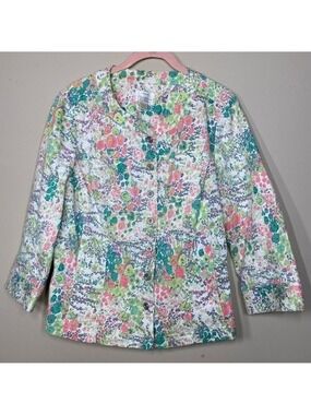 Christopher & Banks Printed Denim Jacket M